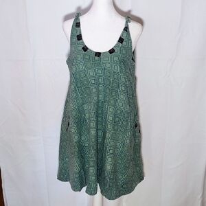 Mata Traders Teal Geometric Mini Dress